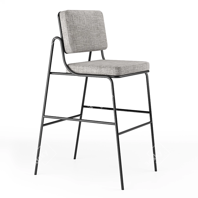 Minimalist Chic: Verve Bar Stool 3D model image 1