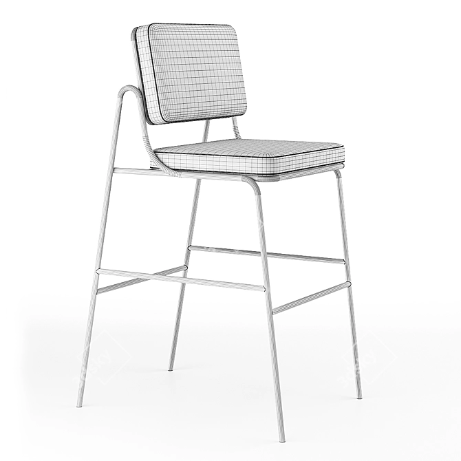 Minimalist Chic: Verve Bar Stool 3D model image 2