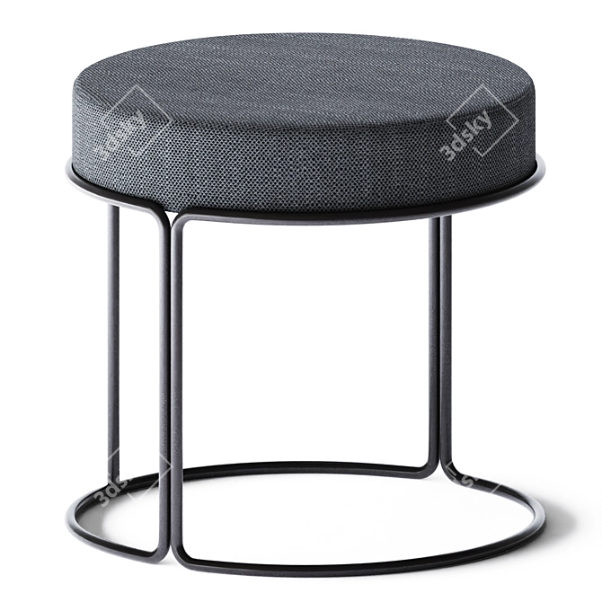 Paradiso Low Stool: Sleek and Stylish 3D model image 5