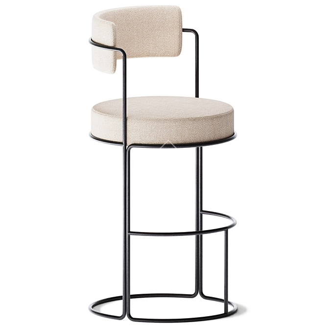 Elegant and Stylish Bar Stool 3D model image 1