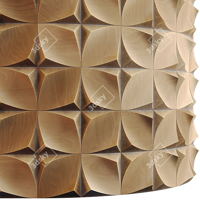 Wooden 3D Panel Bundle | PBR | 4K 3D model image 5