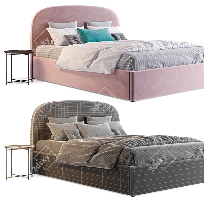 Luxurious Toulouse Divan Bed 3D model image 4