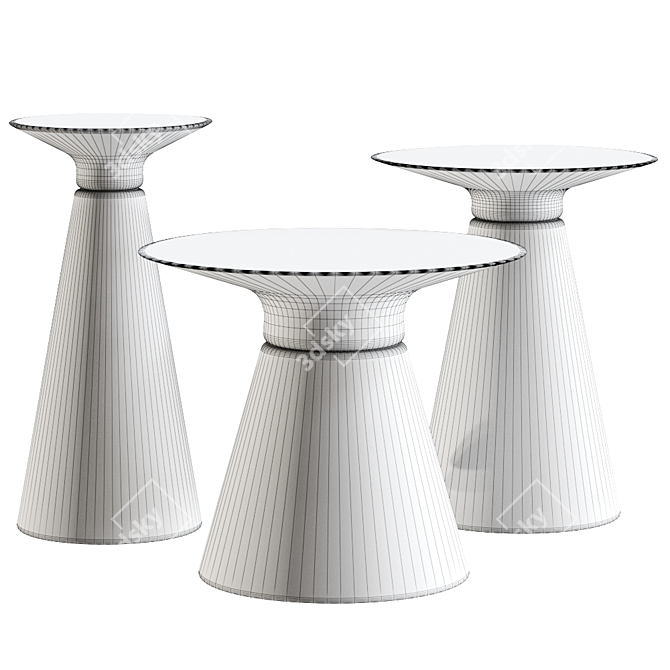 Baobab Ceramic Side Table: Modern Round Design 3D model image 2