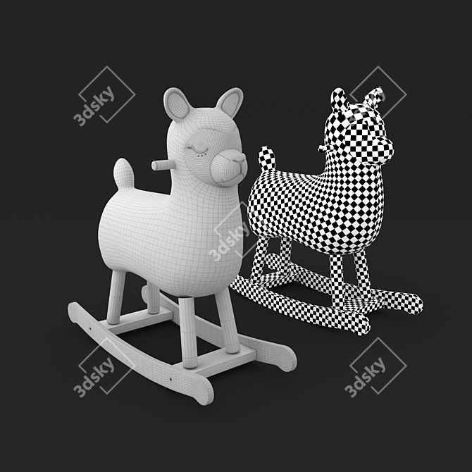 Playful Rocking Llama: Rio 3D model image 5