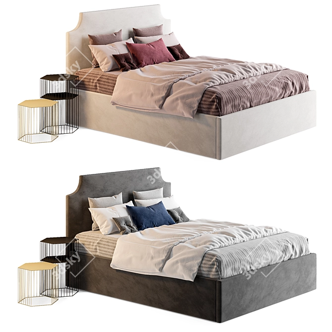 Adona Bed: Elegant and Versatile 3D model image 2