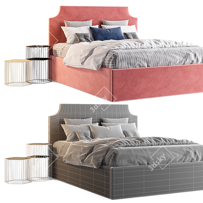 Adona Bed: Elegant and Versatile 3D model image 4