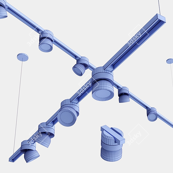 Sistema U Aluminum Track Light 3D model image 2