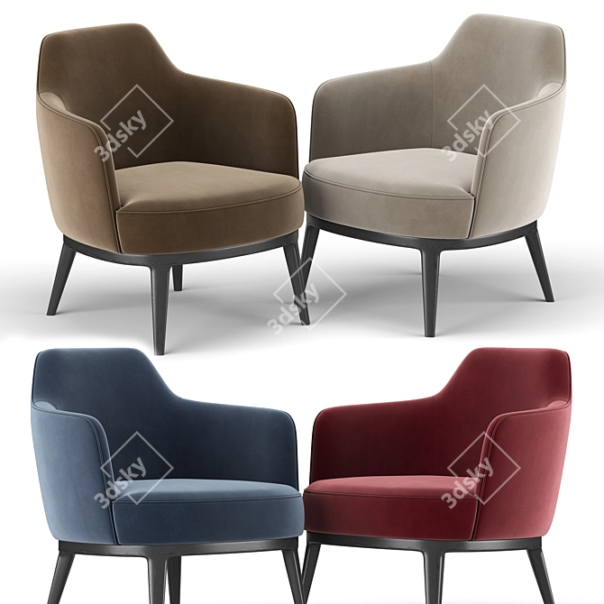 Elegant Comfort: Locylle Chair 3D model image 2