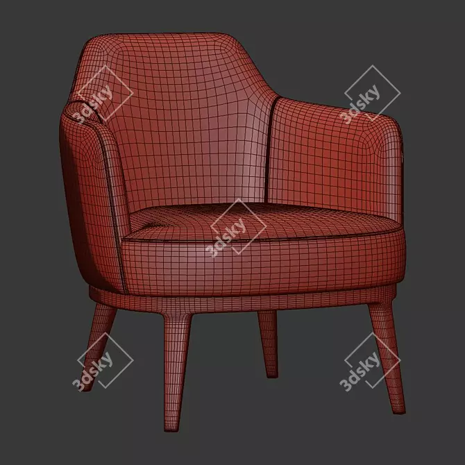 Elegant Comfort: Locylle Chair 3D model image 5