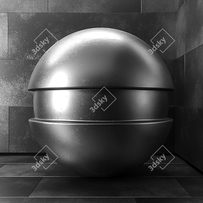 Sleek Seamless Metal Panels 3D model image 2