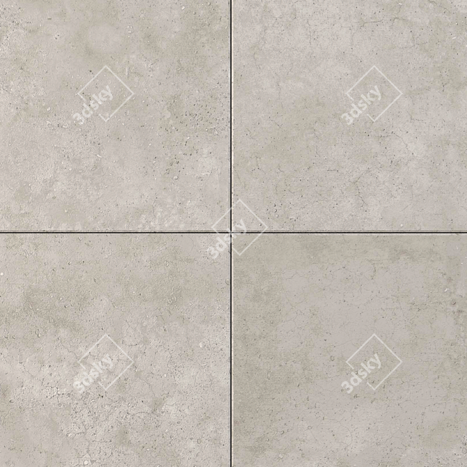 Silver Hyper Floor Tile 120x120cm 3D model image 2