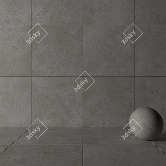 Silver Hyper Floor Tile 120x120cm 3D model image 3
