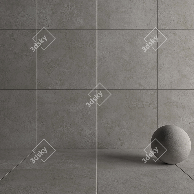Silver Hyper Floor Tile 120x120cm 3D model image 4