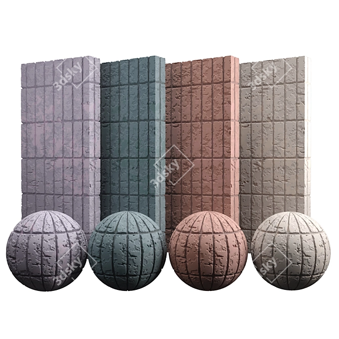 Versatile Concrete Tile Pavements 3D model image 1