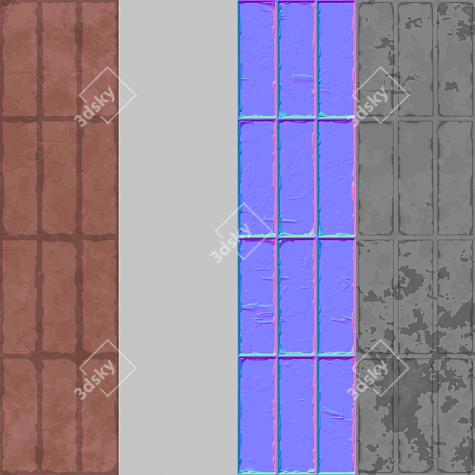 Versatile Concrete Tile Pavements 3D model image 3