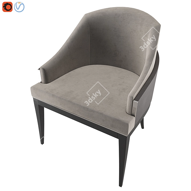 Sophisticated Wolfe Dining Chair 3D model image 10