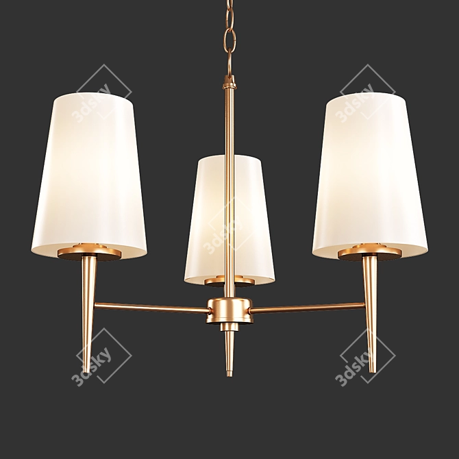 Elegant LED Chandelier with Driscoll Design 3D model image 1
