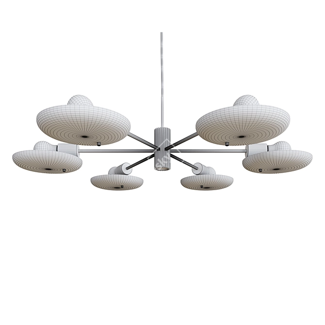 Elegant Opaque Pendant Light 3D model image 3