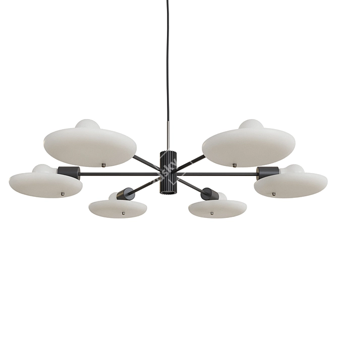 Elegant Opaque Pendant Light 3D model image 8