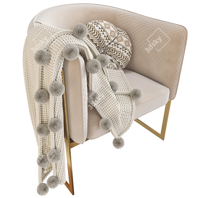 Kershner Armchair: Comfort and Elegance Combined 3D model image 1