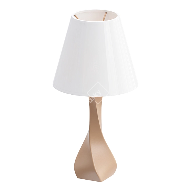 Mid-Century Teak Table Lamp 3D model image 1