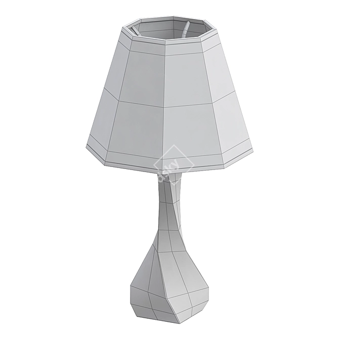 Mid-Century Teak Table Lamp 3D model image 2
