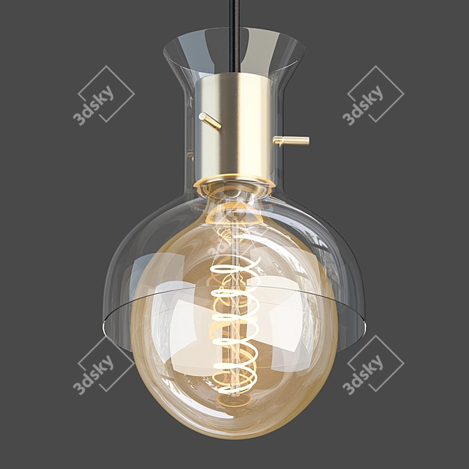 Elegant Riley Pendant Necklace 3D model image 1