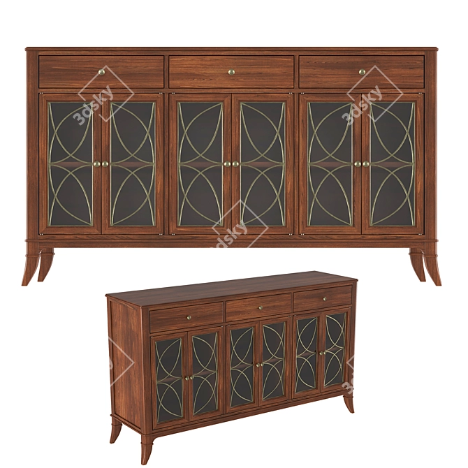 Elegant Hooker Furniture Sideboard 3D model image 1