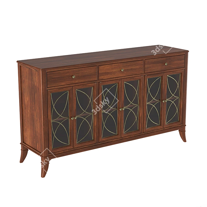 Elegant Hooker Furniture Sideboard 3D model image 2