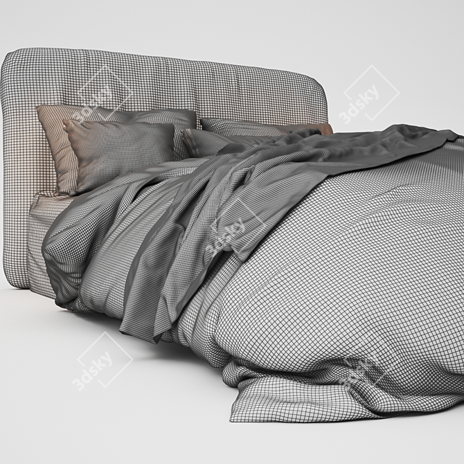 2015 Bed with Stylish Design 3D model image 3