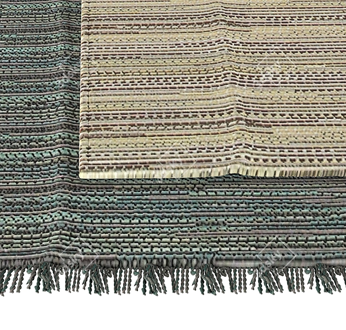 Luxury Silk Carpets in Various Designs 3D model image 2
