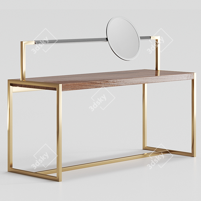 Sleek Aluminium Dressing Table 3D model image 1