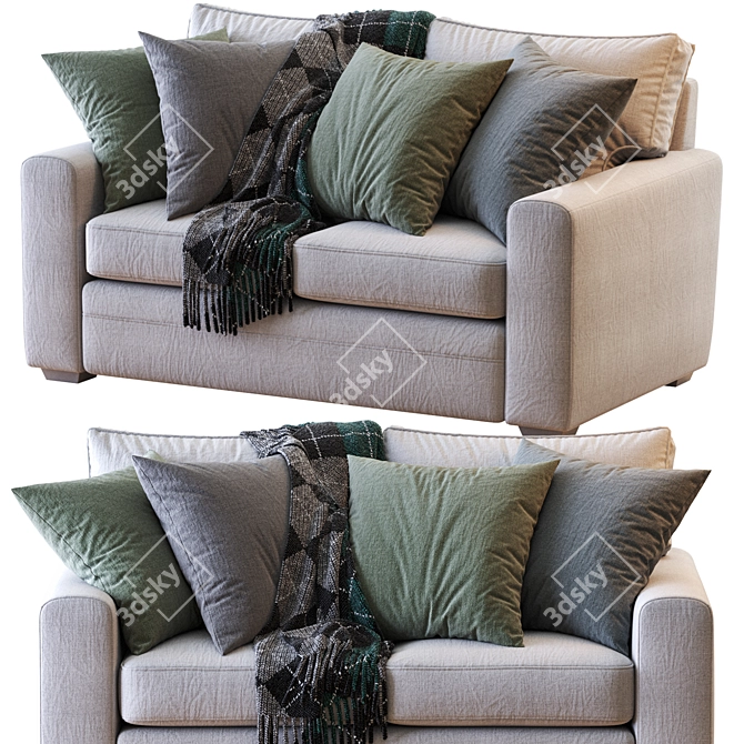 Pearce Square Arm Upholstered Sofa 3D model image 1