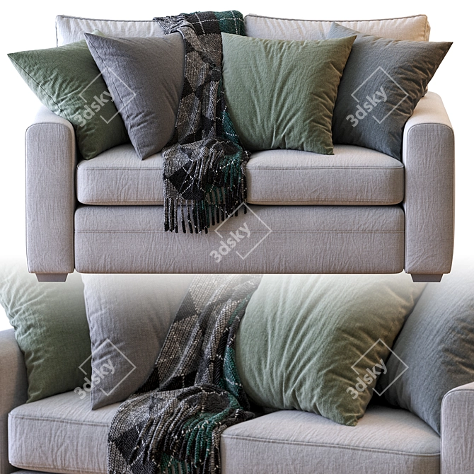 Pearce Square Arm Upholstered Sofa 3D model image 2