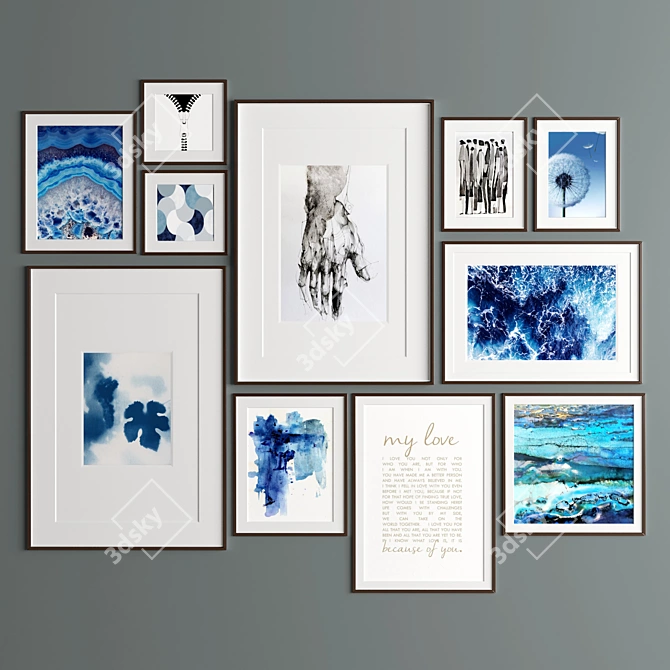 Versatile Art Frame - Multiple Sizes & Materials 3D model image 3