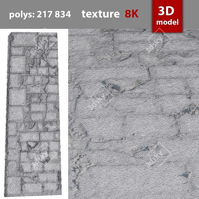 304 Paving Stones: Detailed 3D Model 3D model image 3