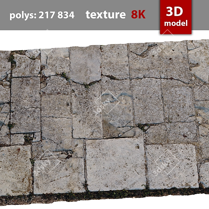 304 Paving Stones: Detailed 3D Model 3D model image 5