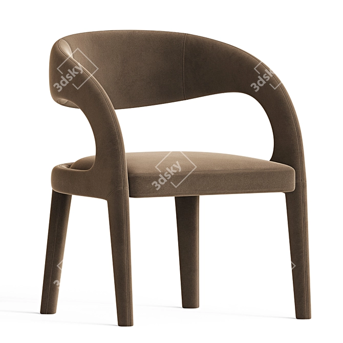 Elegant Hawkins Dining Chair 3D model image 1