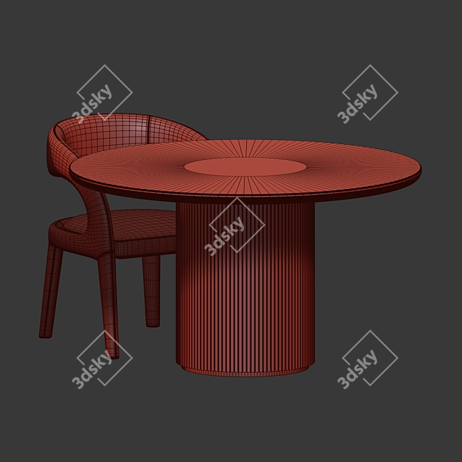 Contemporary Dining Set 97 3D model image 1