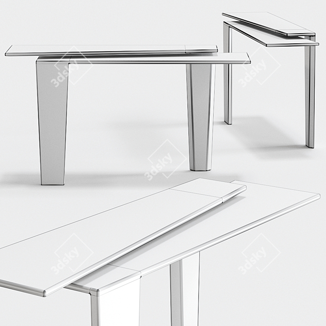 Lego Console Table: Modern Rectangular Design 3D model image 2