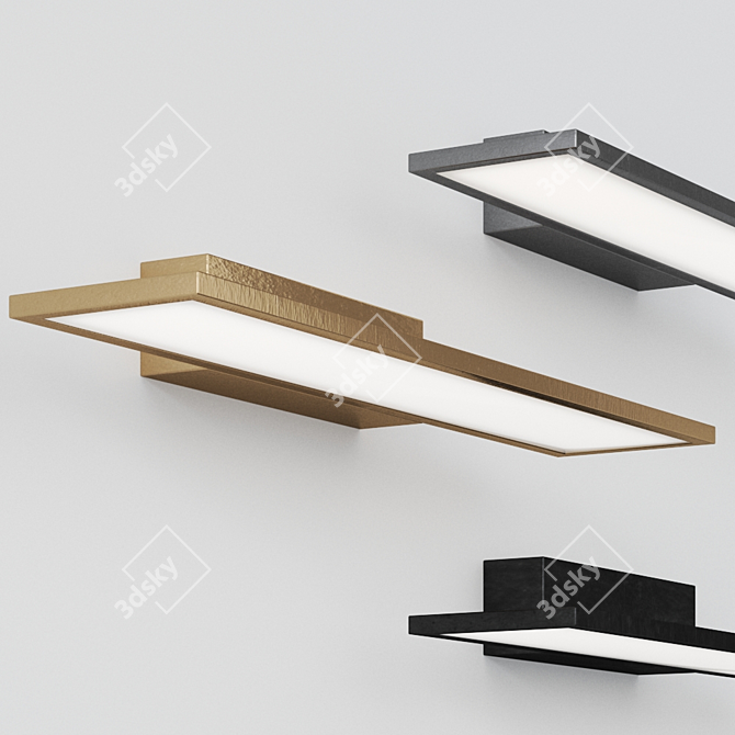 BlancoWhite R1 Wall Sconce: Sleek Spanish Design 3D model image 2
