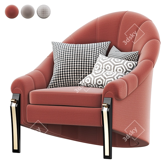 Contemporary Nausicaa Armchair 3D model image 1