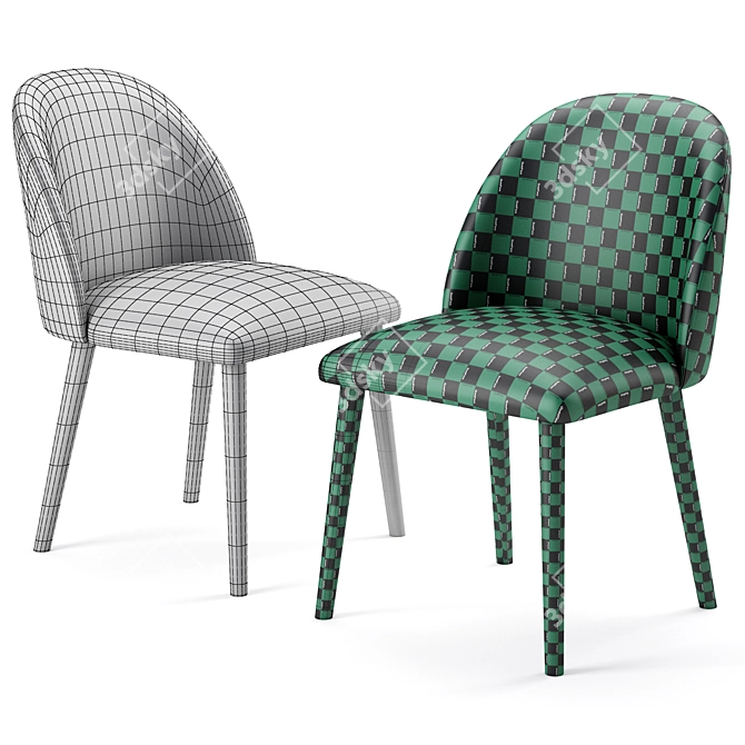 Onyx Side Chair: Sleek and Stylish Contract Seating 3D model image 5