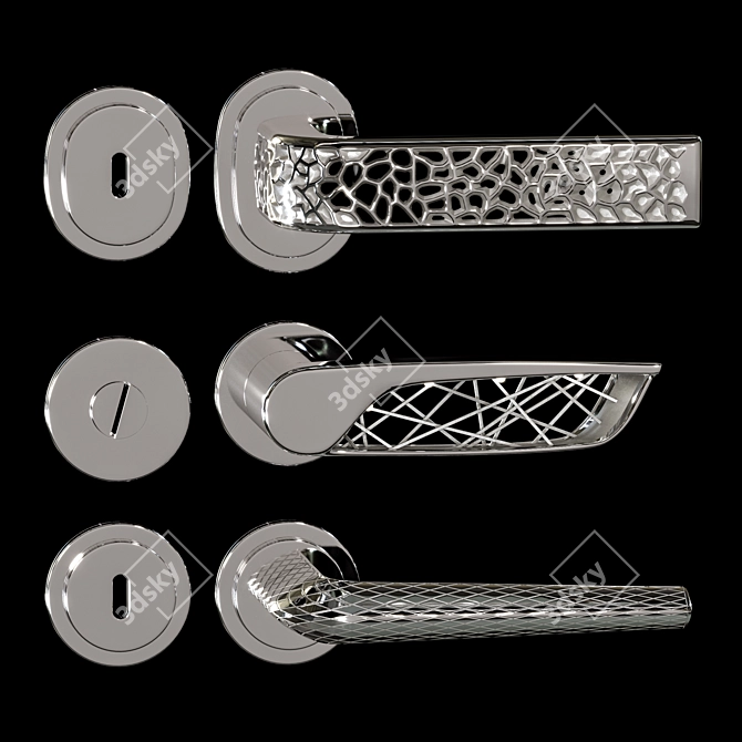 Exquisite German Door Handles 3D model image 1