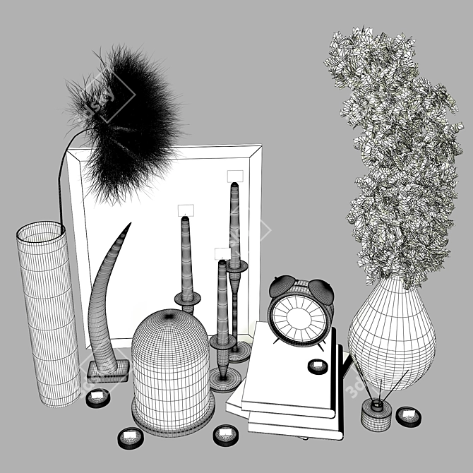 Elegant Decor Set 2015 3D model image 3