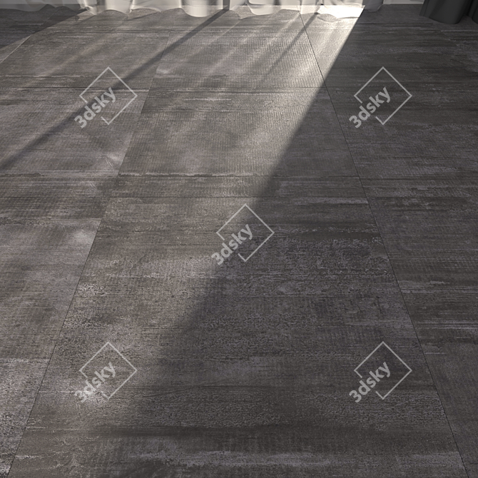 Hangar Coal Floor Tile - 60x60 cm 3D model image 1