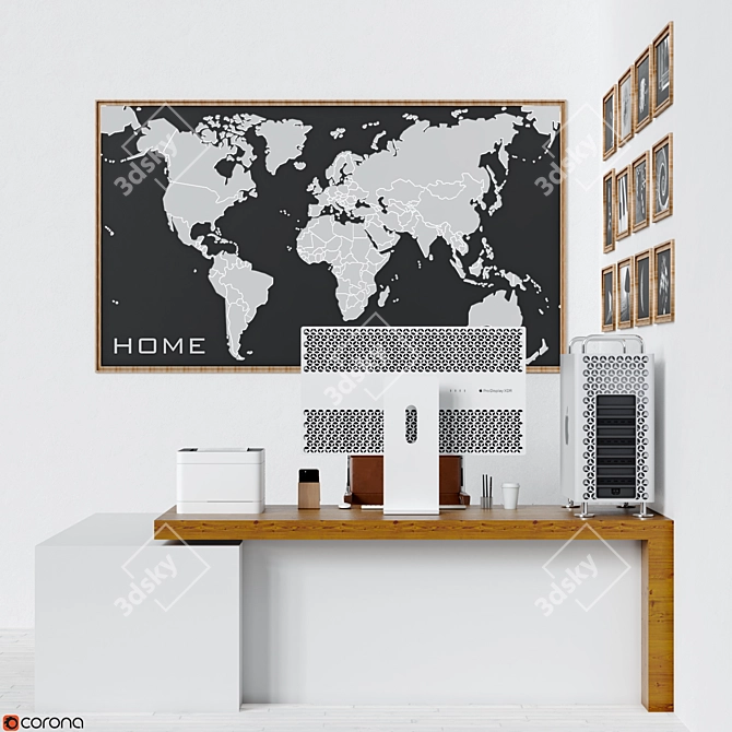 Modern Office Furniture Set 3D model image 2