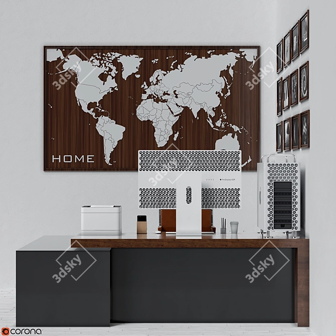 Modern Office Furniture Set 3D model image 7