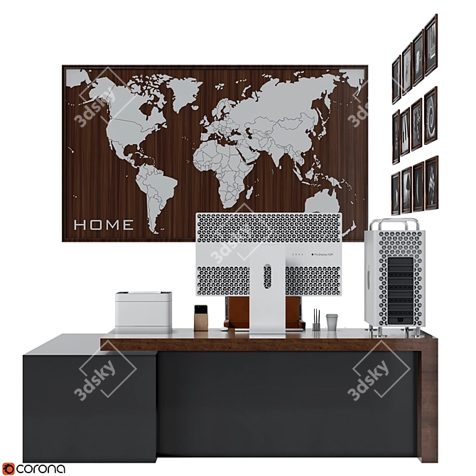 Modern Office Furniture Set 3D model image 12