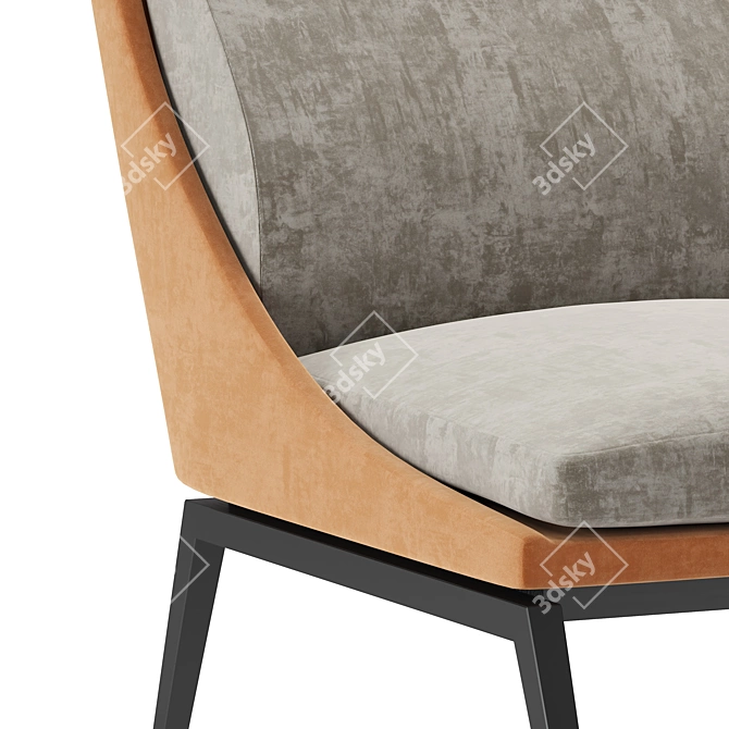 Elegant Light Milano Chair 3D model image 3